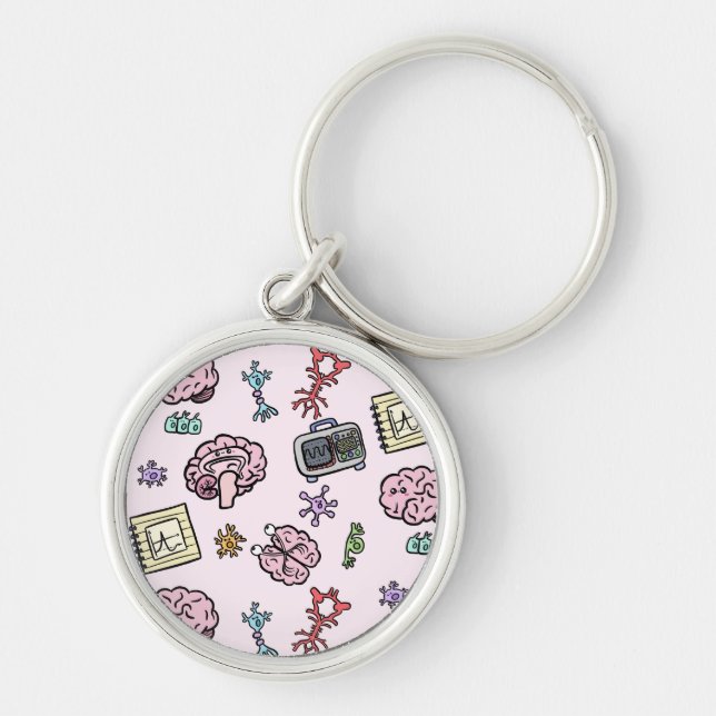 Porte-clés Motif de neurosciences mignon (Devant)