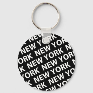 Porte-clés Motif de New York White