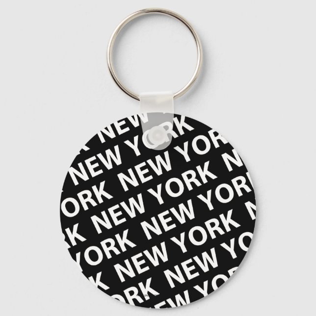 Porte-clés Motif de New York White (Recto)