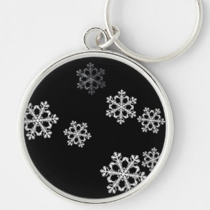 Porte-clés Motif de Noël minimaliste monochrome