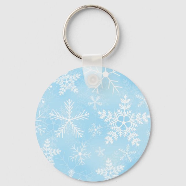Porte-clés Motif de Noël Snowflake (Recto)
