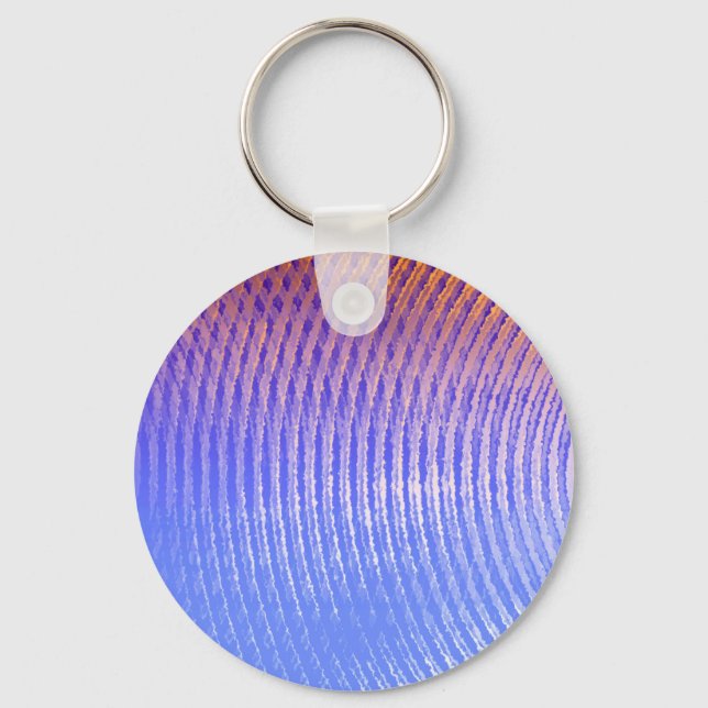 Porte-clés Motif de ondes sonores bleues et orange (Recto)