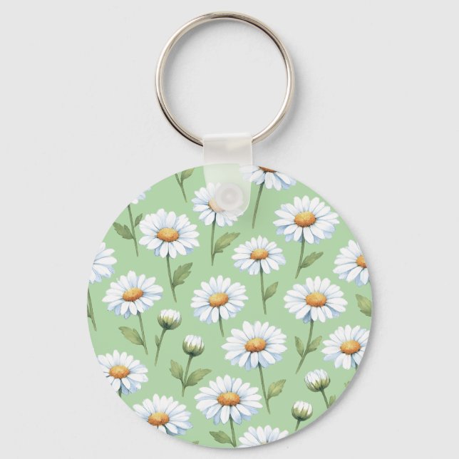 Porte-clés Motif de pâquerettes printanières (Recto)