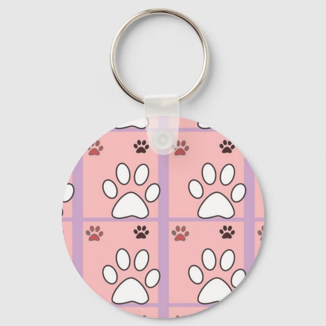 Porte-clés Motif de pattes animales (Recto)
