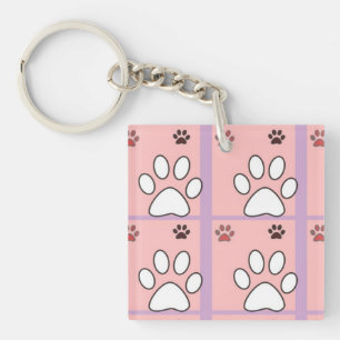 Porte-clés Motif de pattes de chien