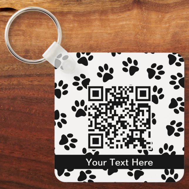 Porte-clés Motif de pattes, Pattes de chien, Pattes de chat,  (Recto)