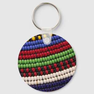 Porte-clés Motif de perles tribales Massai
