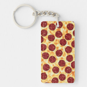 Porte-clés Motif de pizza de pepperoni