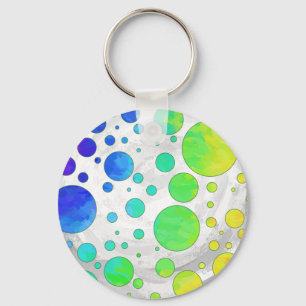 Porte-clés Motif de point Rainbow Icy Polka