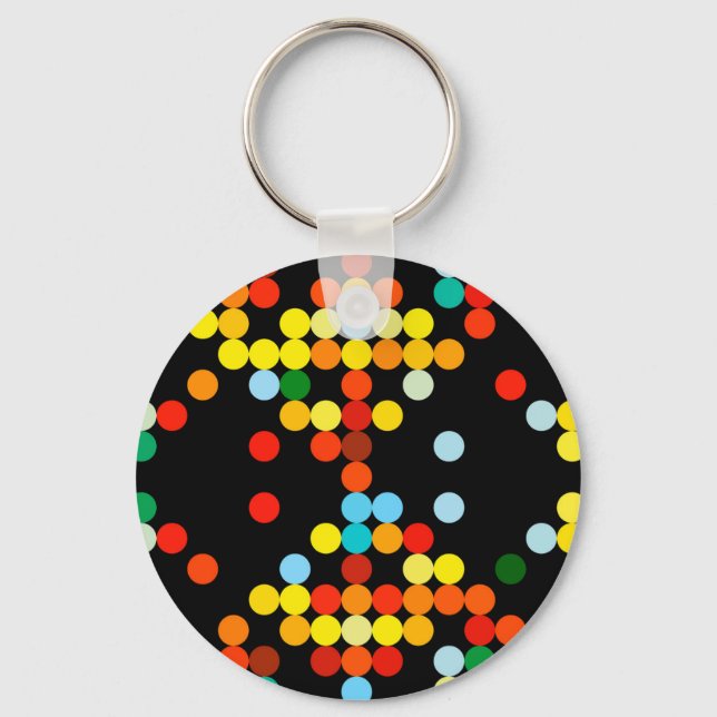 Porte-clés Motif de points colorés (Recto)