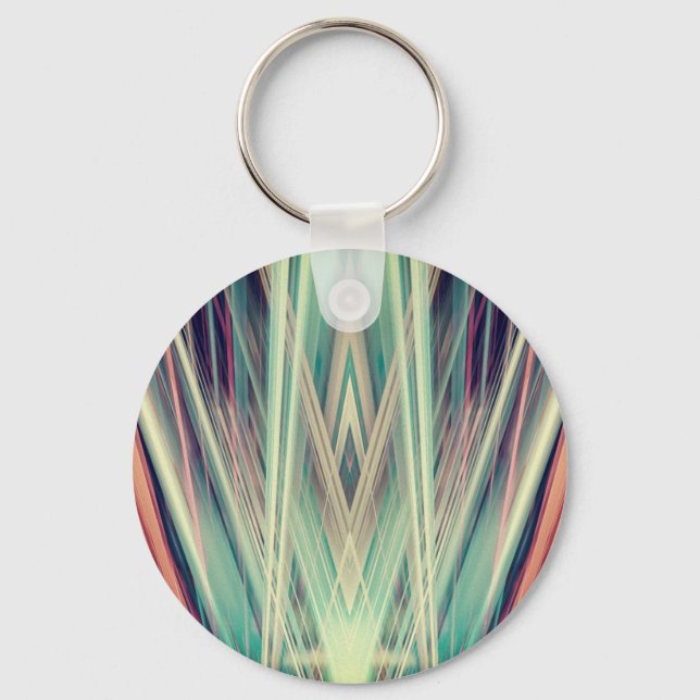 Porte-clés motif de projecteurs Art Déco (Recto)