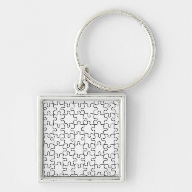 Porte-clés Motif de puzzle (Ajouter Votre Image) (Devant)