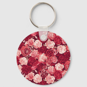 Porte-clés Motif de rose transparente Crimson & Blush