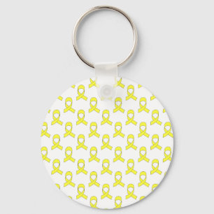 Porte-clés Motif de ruban jaune