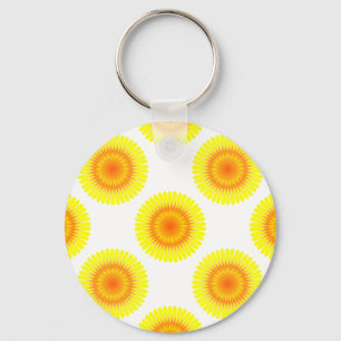 Porte-clés Motif de tournesol personnalisé