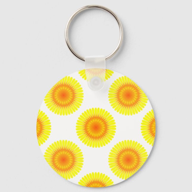 Porte-clés Motif de tournesol personnalisé (Recto)
