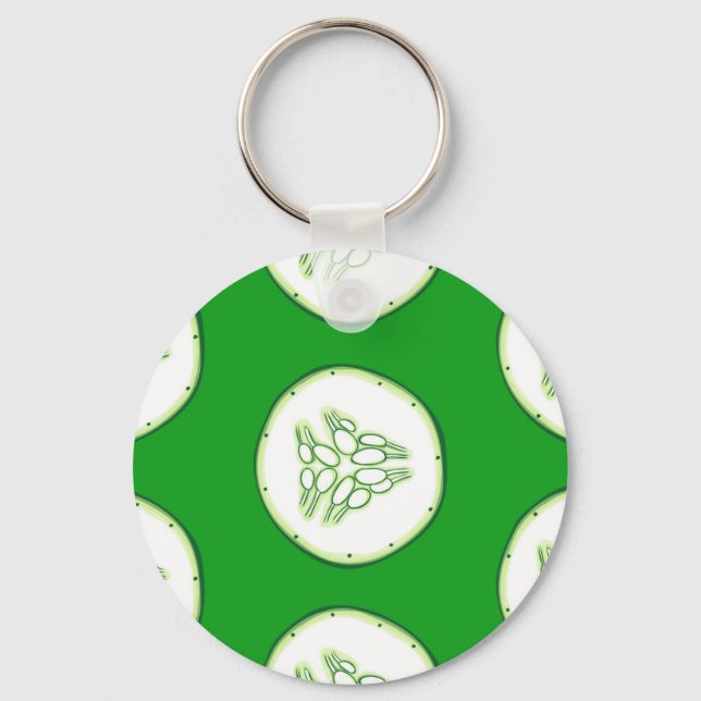 Porte-clés Motif de tranches de concombre (Recto)