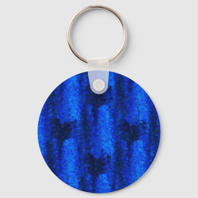 Porte-clés Motif de verre brisé bleu (Recto)