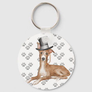 Porte-clés Motif des pattes de chien de Greyhound