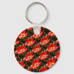 Porte-clés Motif des Tulipes rouges