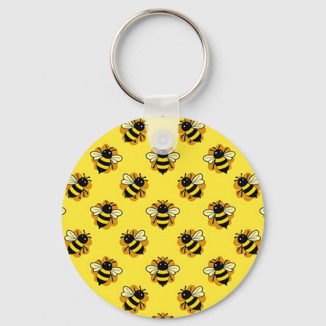 Porte-clés Motif d'été de jolie abeille (Recto)