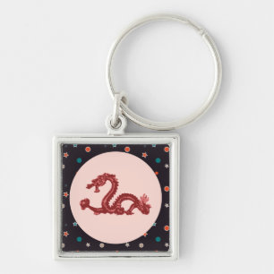 Porte-clés Motif d'étoile de dragon chinois Art fantastique