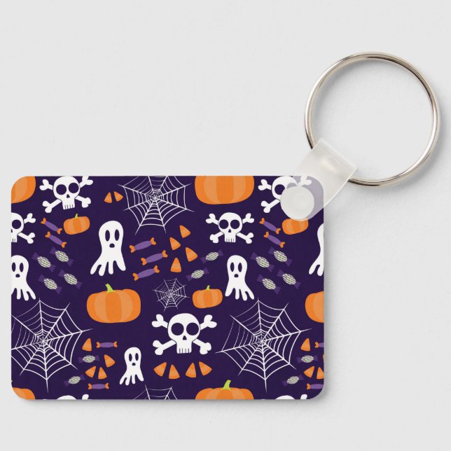 Porte-clés Motif d'Halloween amusant (Recto)