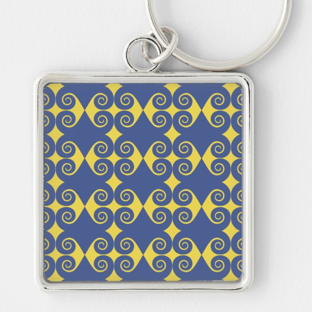 Porte-clés Motif Diamant Bouclé (Devant)