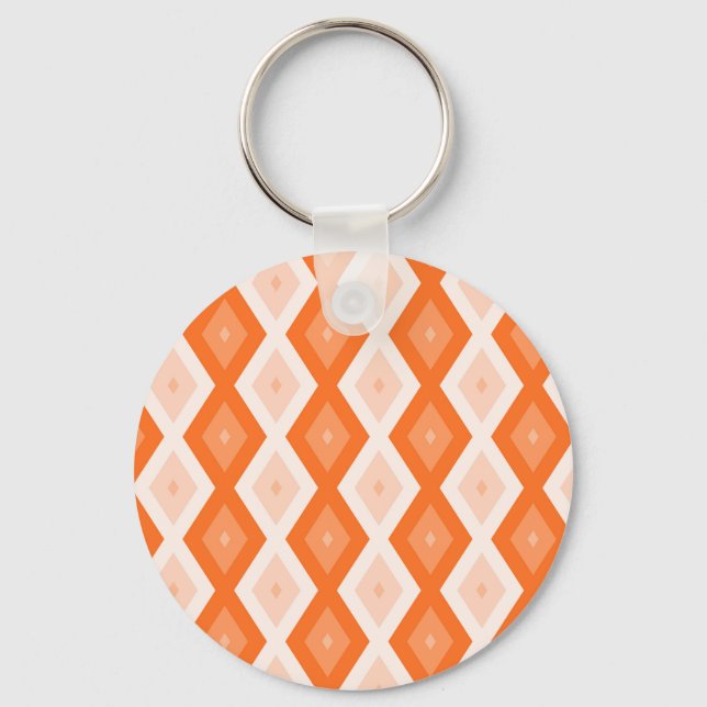 Porte-clés Motif diamant orange (Recto)