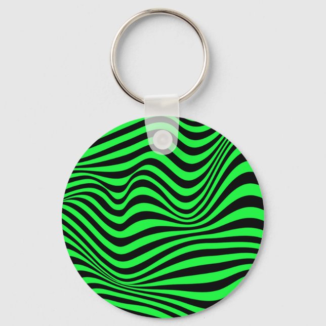 Porte-clés Motif d'illusion optique vague (Recto)