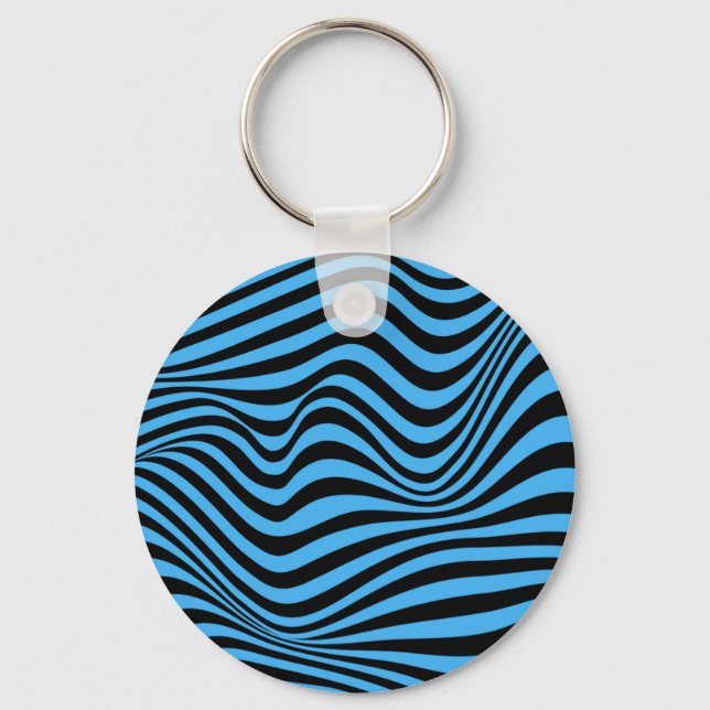 Porte-clés Motif d'illusion optique vague (Recto)