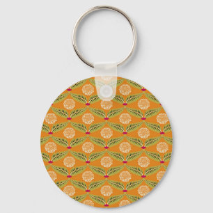 Porte-clés Motif d'illustration traditionnel indien.