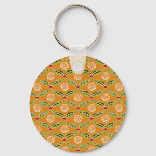 Porte-clés Motif d'illustration traditionnel indien. (Recto)