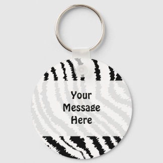 Porte-clés Motif d'impression Black Zebra.