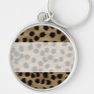 Porte-clés Motif d'impression Cheetah noir et Brown.