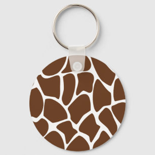 Porte-clés Motif d'impression de girafe dans Brown foncé
