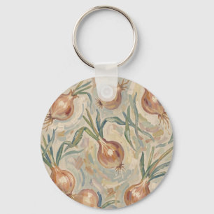 Porte-clés Motif d'oignon pictural, Art Impressionniste