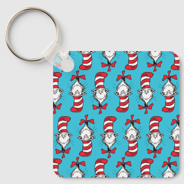 Porte-clés Motif du Chat dans le Chapeau (Recto)