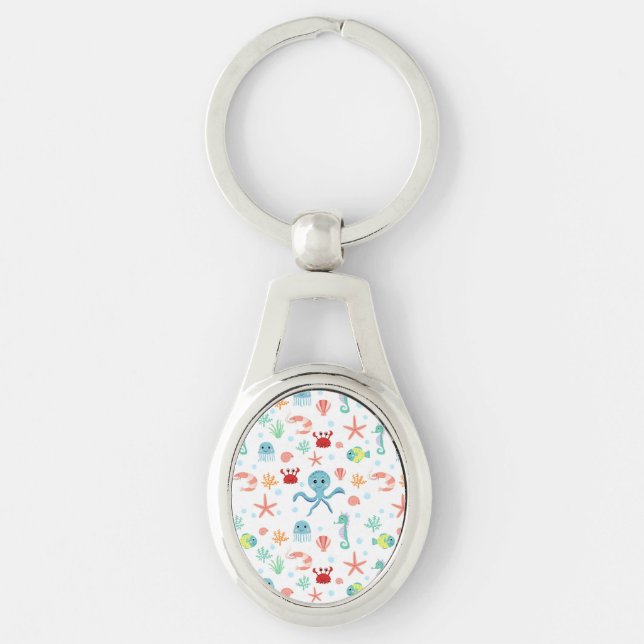 Porte-clés Motif du monde marin (Devant)