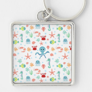 Porte-clés Motif du monde marin