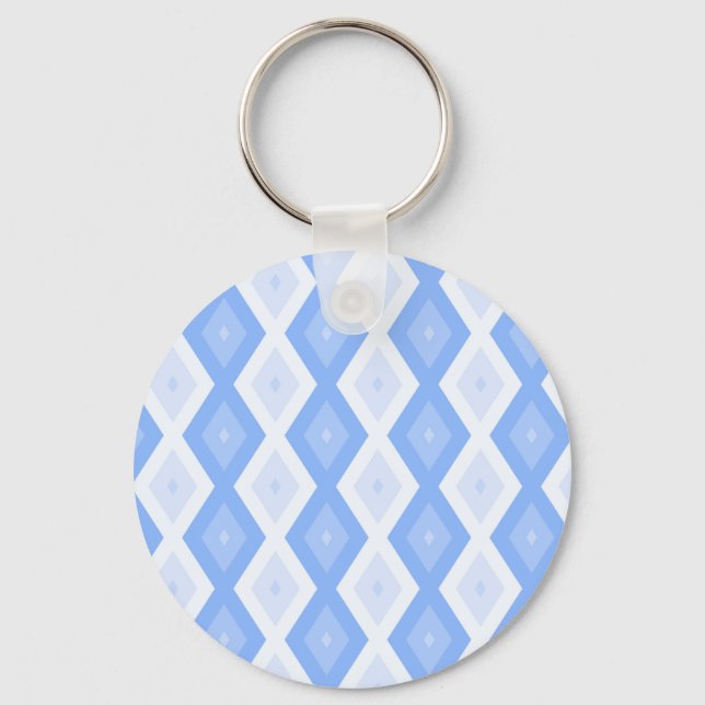 Porte-clés Motif en diamant bleu pâle (Recto)