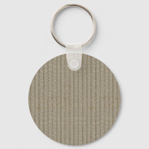 Porte-clés Motif en tricot rayé Jersey dans un beige doux