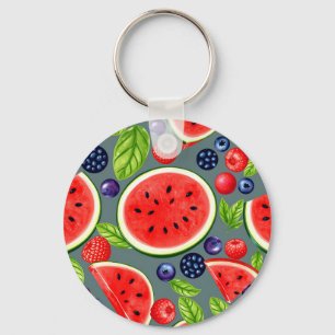 Porte-clés Motif Été Baie de Pastèque