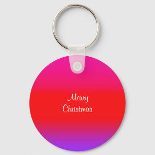 Porte-clés Motif Festif Magenta Red Purple Ombre Gradient