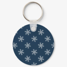 Motif Festive de Snowflakes porte - clé