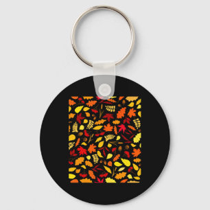 Porte-clés Motif feuille Design Automne Acorns Blé
