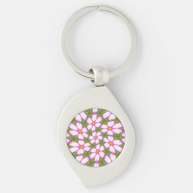Porte-clés Motif Fleurs Cosmos (Devant)