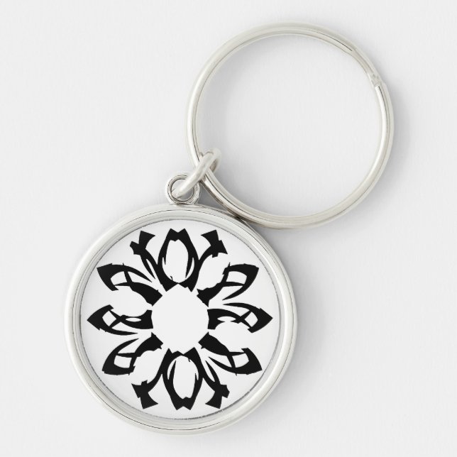 Porte-clés Motif floral à un élément (Devant)