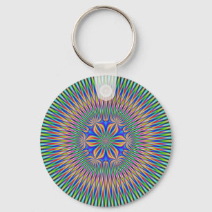 Porte-clés Motif Floral porte - clé en couleur