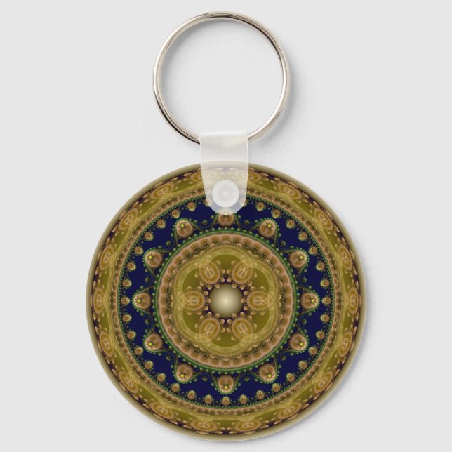 Porte-clés Motif fractal Fairy oriental rond (Recto)